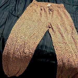 Women’s small PINK cheetah print joggers